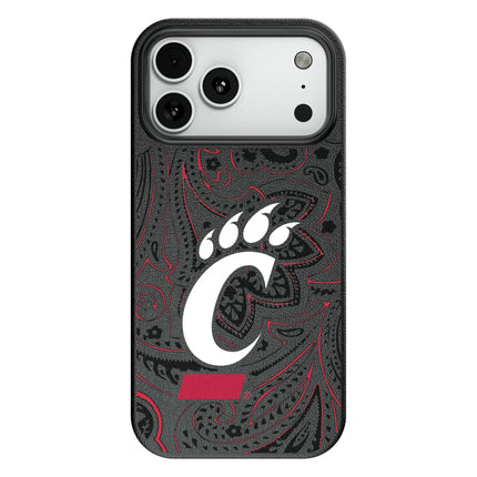 University of Cincinnati Bearcats Paisley MagSafe Compatible Phone Case for Apple iPhone