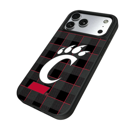 University of Cincinnati Bearcats Plaid MagSafe Compatible Phone Case for Apple iPhone
