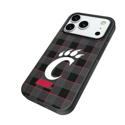 University of Cincinnati Bearcats Plaid MagSafe Compatible Phone Case for Apple iPhone