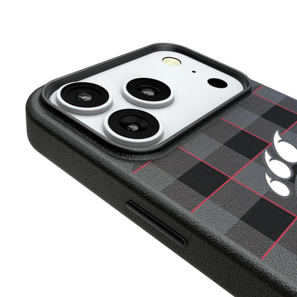 University of Cincinnati Bearcats Plaid MagSafe Compatible Phone Case for Apple iPhone