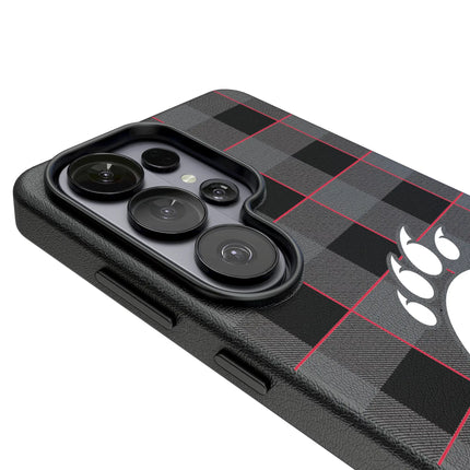 University of Cincinnati Bearcats Plaid MagSafe Compatible Phone Case for Samsung Galaxy