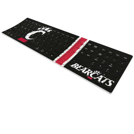 University of Cincinnati Bearcats Stripe Curved Wireless Keyboard
