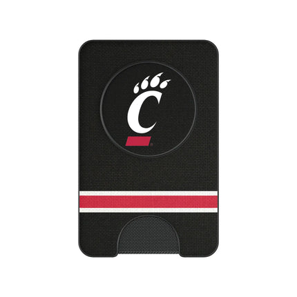 University of Cincinnati Bearcats Stripe PopSockets MagSafe-Compatible PopWallet+