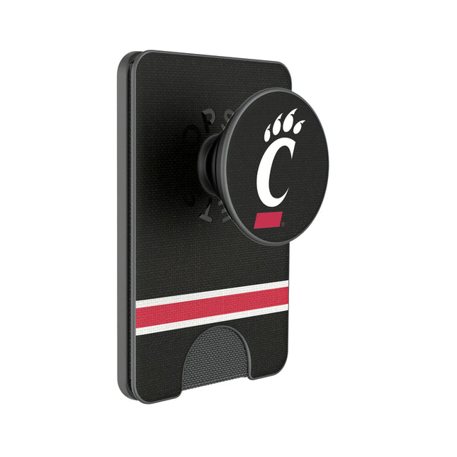 University of Cincinnati Bearcats Stripe PopSockets MagSafe-Compatible PopWallet+