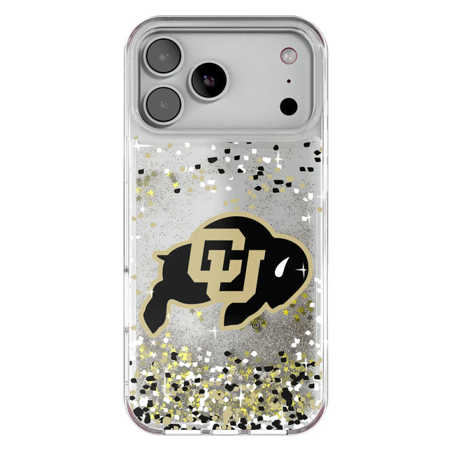 University of Colorado Buffaloes Confetti Glitter Phone Case for Apple iPhone