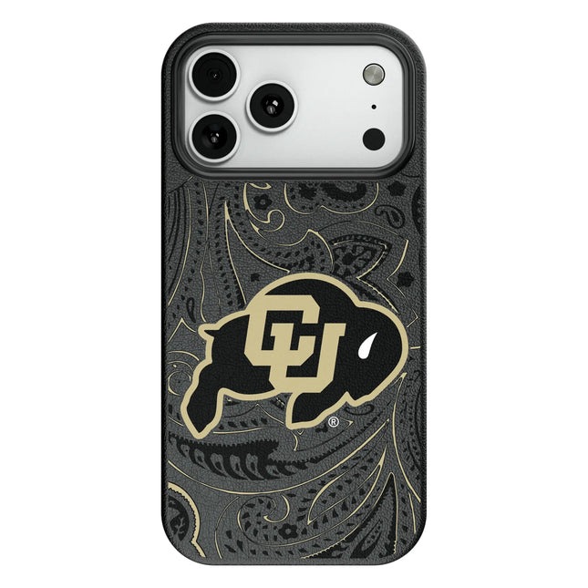 University of Colorado Buffaloes Paisley MagSafe Compatible Phone Case for Apple iPhone