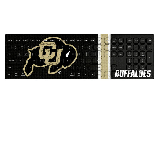 University of Colorado Buffaloes Stripe Curved Wireless Keyboard