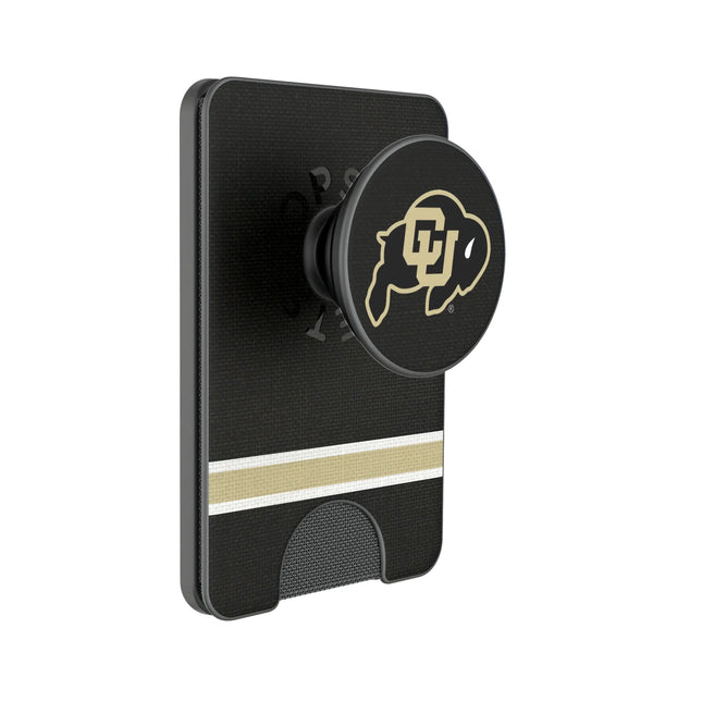 University of Colorado Buffaloes Stripe PopSockets MagSafe-Compatible PopWallet+