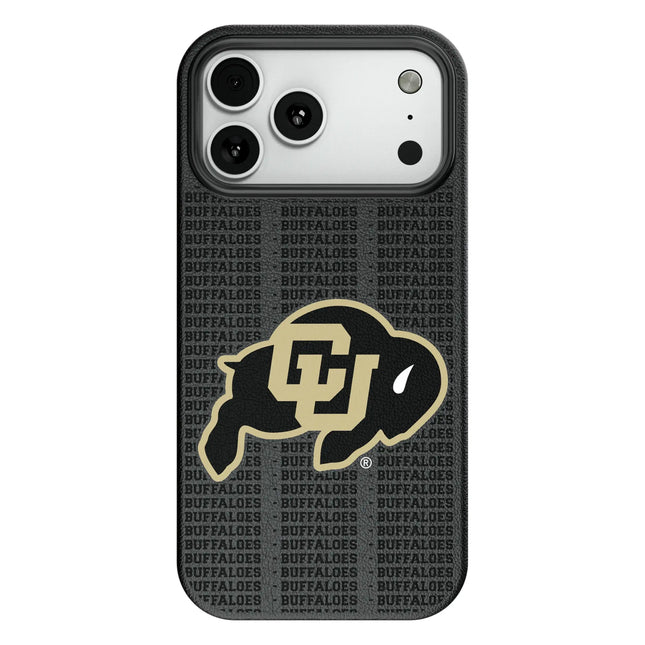 University of Colorado Buffaloes Text Backdrop MagSafe Compatible Phone Case for Apple iPhone