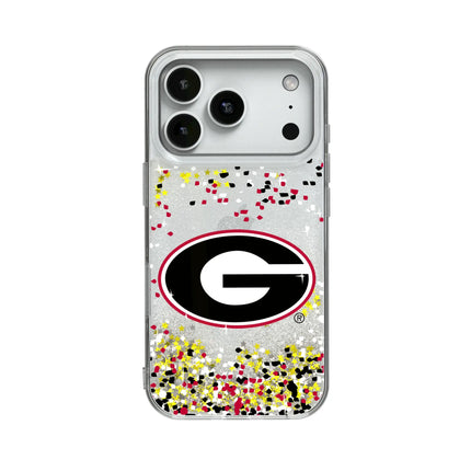 University of Georgia Bulldogs Confetti Glitter Phone Case for Apple iPhone