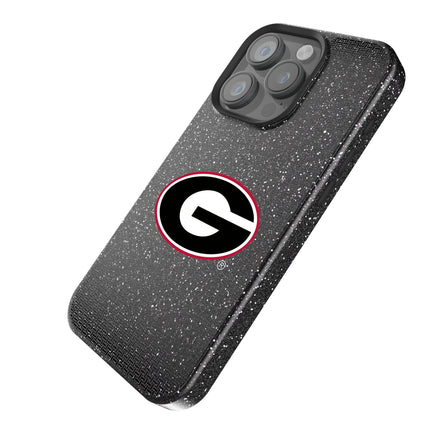 University of Georgia Bulldogs Linen Black Bling Phone Case for Apple iPhone