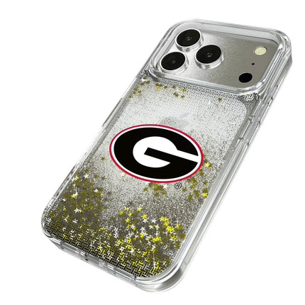 University of Georgia Bulldogs Linen Glitter Phone Case for Apple iPhone