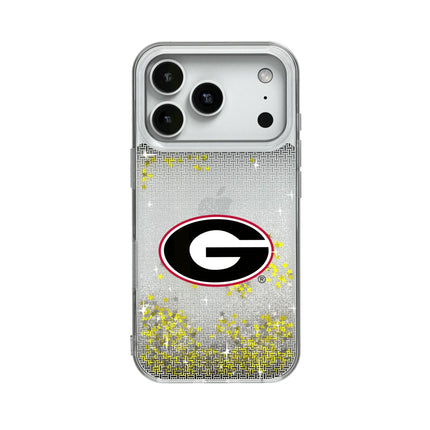 University of Georgia Bulldogs Linen Glitter Phone Case for Apple iPhone