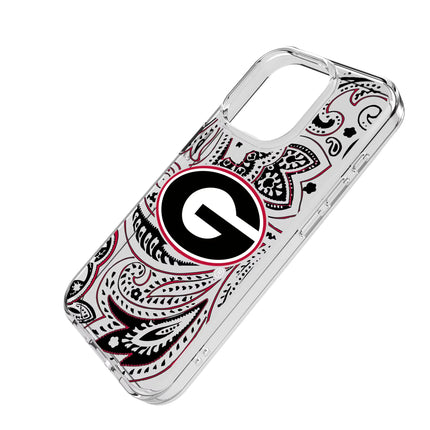 University of Georgia Bulldogs Paisley Clear Phone Case for Apple iPhone
