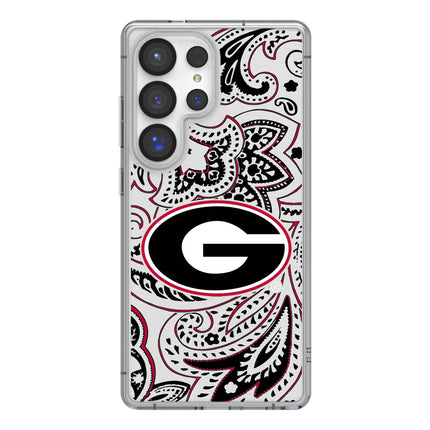 University of Georgia Bulldogs Paisley Clear Phone Case for Samsung Galaxy