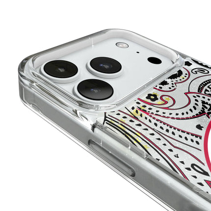 University of Georgia Bulldogs Paisley Glitter Phone Case for Apple iPhone
