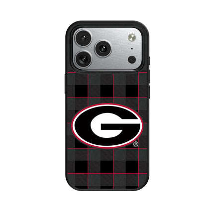 University of Georgia Bulldogs Plaid MagSafe Compatible Phone Case for Apple iPhone