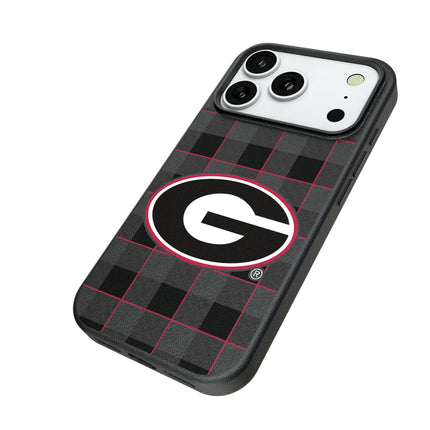 University of Georgia Bulldogs Plaid MagSafe Compatible Phone Case for Apple iPhone