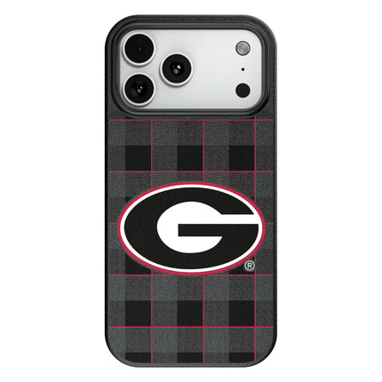 University of Georgia Bulldogs Plaid MagSafe Compatible Phone Case for Apple iPhone