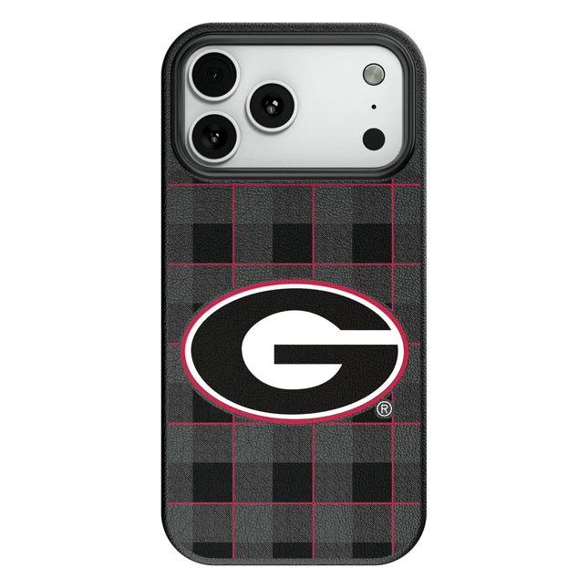University of Georgia Bulldogs Plaid MagSafe Compatible Phone Case for Apple iPhone