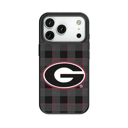 University of Georgia Bulldogs Plaid MagSafe Compatible Phone Case for Apple iPhone