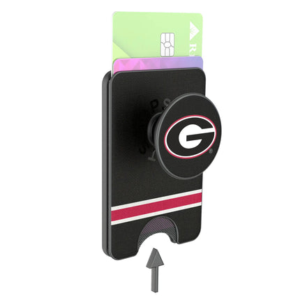 University of Georgia Bulldogs Stripe PopSockets MagSafe-Compatible PopWallet+