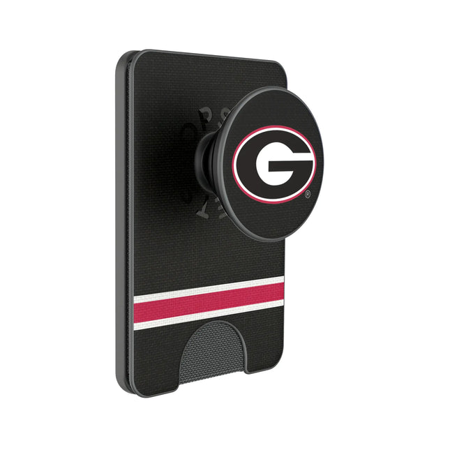University of Georgia Bulldogs Stripe PopSockets MagSafe-Compatible PopWallet+