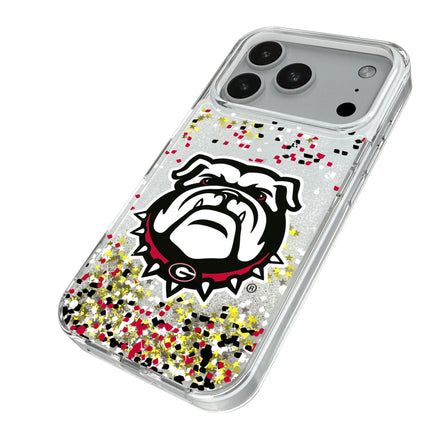 University of Georgia Bulldogs Uga Confetti Glitter Phone Case for Apple iPhone