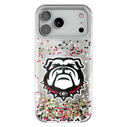 University of Georgia Bulldogs Uga Confetti Glitter Phone Case for Apple iPhone