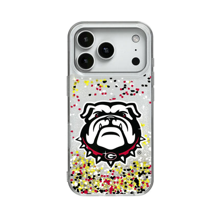 University of Georgia Bulldogs Uga Confetti Glitter Phone Case for Apple iPhone