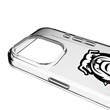 University of Georgia Bulldogs Uga Linen Clear Phone Case for Apple iPhone