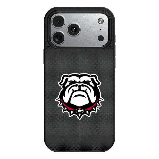 University of Georgia Bulldogs Uga Linen MagSafe Compatible Phone Case for Apple iPhone