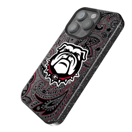 University of Georgia Bulldogs Uga Paisley Black Bling Phone Case for Apple iPhone