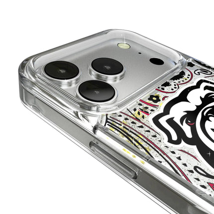 University of Georgia Bulldogs Uga Paisley Glitter Phone Case for Apple iPhone