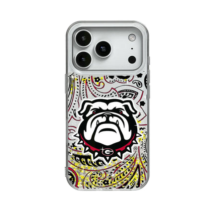 University of Georgia Bulldogs Uga Paisley Glitter Phone Case for Apple iPhone