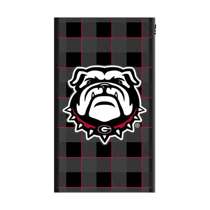 University of Georgia Bulldogs Uga Plaid 5000mAh Flat Powerbank