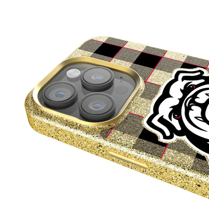 University of Georgia Bulldogs Uga Plaid Bling Phone Case for Apple iPhone