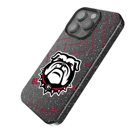University of Georgia Bulldogs Uga Quadtile Black Bling Phone Case for Apple iPhone