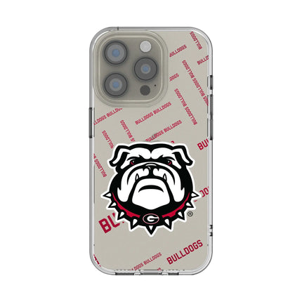 University of Georgia Bulldogs Uga Quadtile Clear Phone Case for Apple iPhone