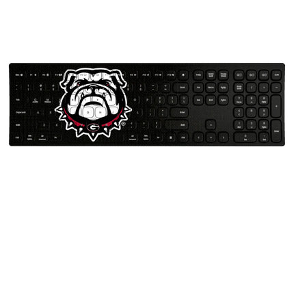 University of Georgia Bulldogs Uga Solid Curved Wireless Keyboard