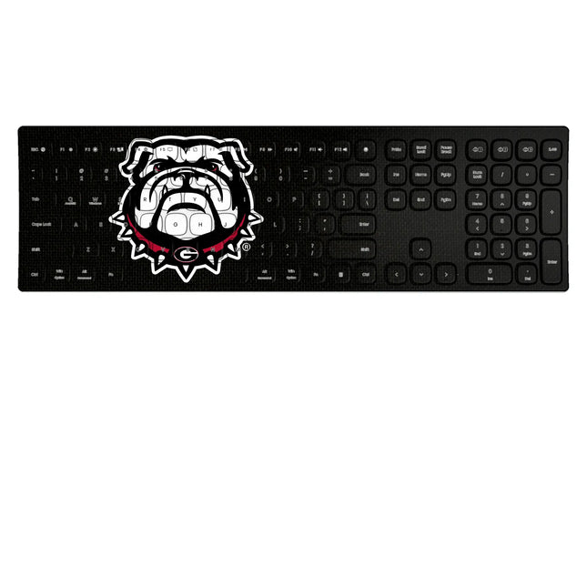 University of Georgia Bulldogs Uga Solid Curved Wireless Keyboard