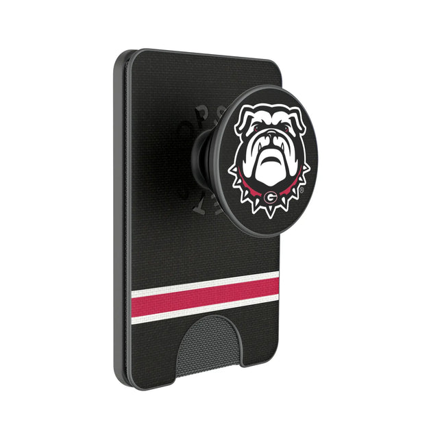 University of Georgia Bulldogs Uga Stripe PopSockets MagSafe-Compatible PopWallet+