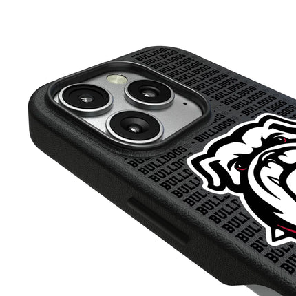 University of Georgia Bulldogs Uga Text Backdrop MagSafe Compatible Phone Case for Apple iPhone