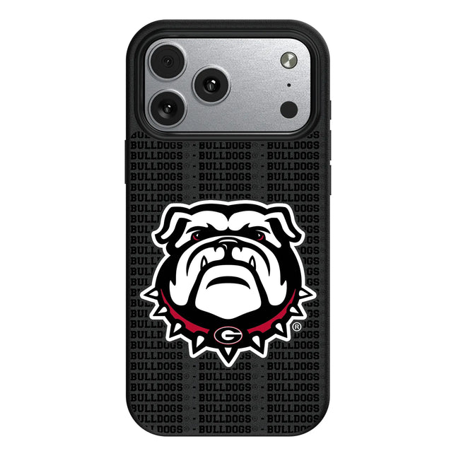 University of Georgia Bulldogs Uga Text Backdrop MagSafe Compatible Phone Case for Apple iPhone