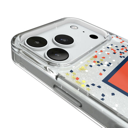 University of Illinois Fighting Illini Confetti Glitter Phone Case for Apple iPhone