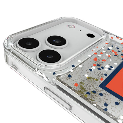 University of Illinois Fighting Illini Confetti Glitter Phone Case for Apple iPhone