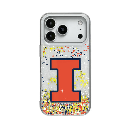 University of Illinois Fighting Illini Confetti Glitter Phone Case for Apple iPhone