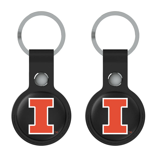 University of Illinois Fighting Illini Insignia Black Airtag Holder 2-Pack