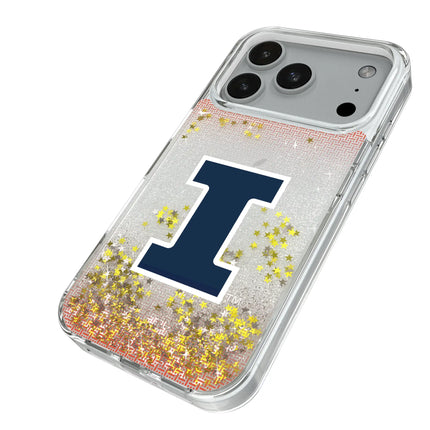 University of Illinois Fighting Illini Linen Glitter Phone Case for Apple iPhone