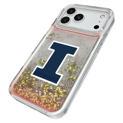 University of Illinois Fighting Illini Linen Glitter Phone Case for Apple iPhone